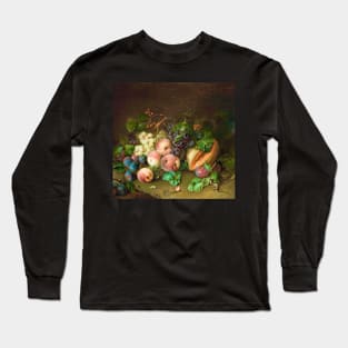 Fruit Still Life with Bee by Johann Amandus Winck Long Sleeve T-Shirt